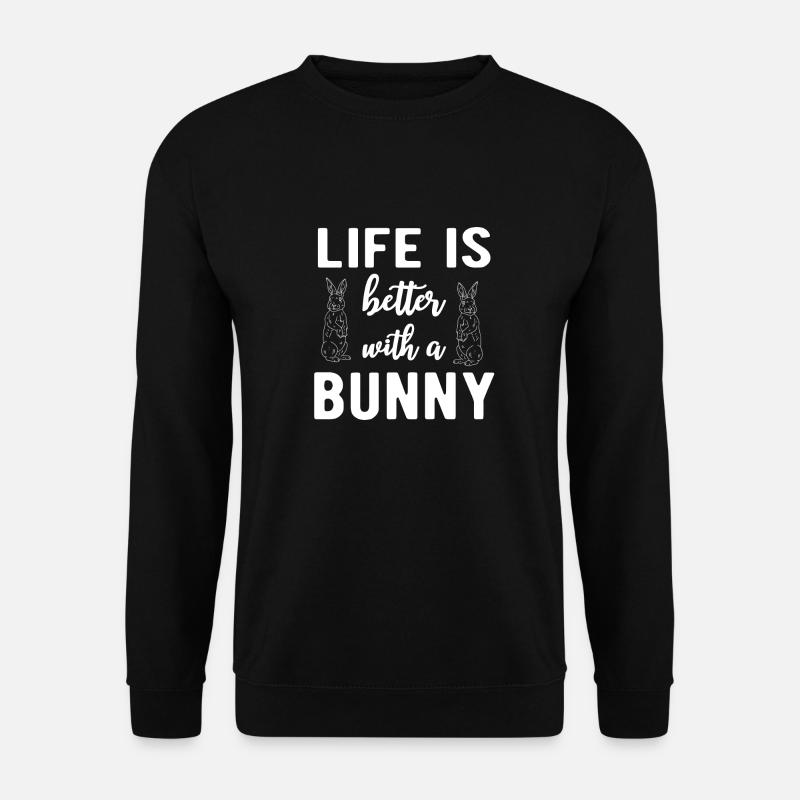 RABBITS: Life With - Unisex Sweatshirt - black