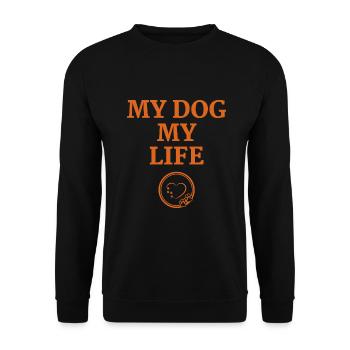 Mon chien Ma vie - Sweat-shirt Unisexe - noir - Devant - Alina (178cm) & Michal (187cm)