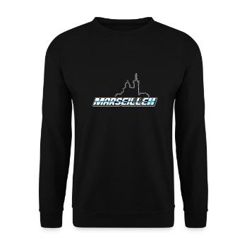MARSEILLE LINE - Sweat-shirt Unisexe - noir - Devant - Alina (178cm) & Michal (187cm)