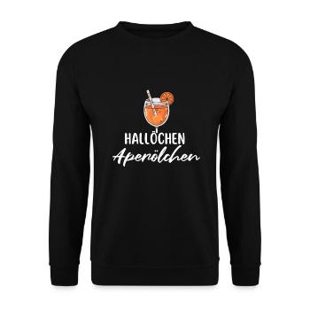 Hallöchen Aperölchen Geburtstag Party Karneval JGA - Unisex Sweatshirt - black - Front - Alina (178cm) & Michal (187cm)