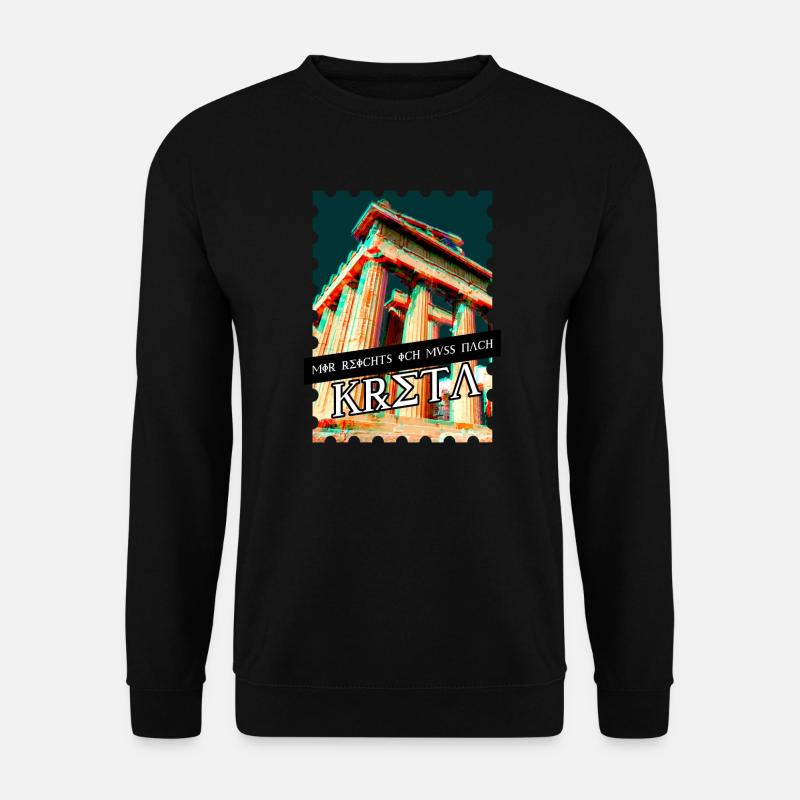 Kreta Urlaubsgeschenke - Unisex Pullover - Schwarz