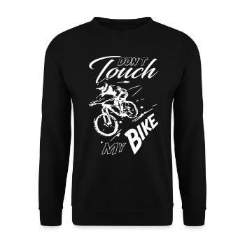 Ne touchez pas mon vélo - Sweat-shirt Unisexe - noir - Devant - Alina (178cm) & Michal (187cm)