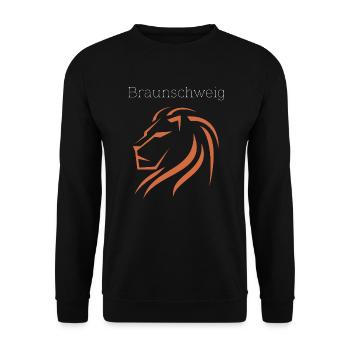 Braunschweig Löwenstadt Niedersachsen - Unisex Pullover - Schwarz - Vorne - Alina (178cm) & Michal (187cm)
