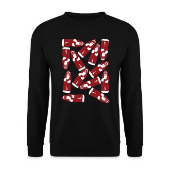 Père Noël en chocolat Père Noël - Sweat-shirt Unisexe - noir - Devant - Alina (178cm) & Michal (187cm)