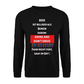 Party Shirt - Unisex Pullover - Schwarz - Vorne - Alina (178cm) & Michal (187cm)