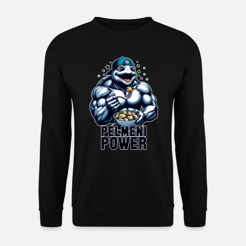 Pelmeni Power Schildkröte Geschenk - Unisex Pullover - Schwarz