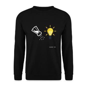 Salt & Light - Unisex Sweatshirt - black - Front - Alina (178cm) & Michal (187cm)