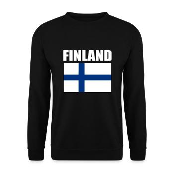 FINLAND FINNISH FLAG - Unisex Sweatshirt - black - Front - Alina (178cm) & Michal (187cm)