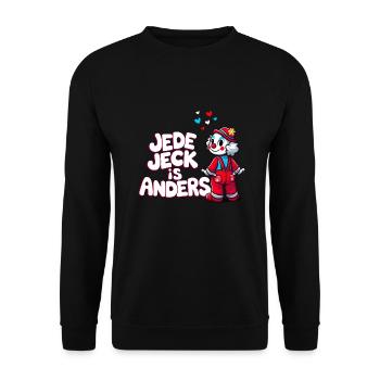 Carnival Jeck Clown Cologne Kölsch Kölle Alaaf Funny - Unisex Sweatshirt - black - Front - Alina (178cm) & Michal (187cm)