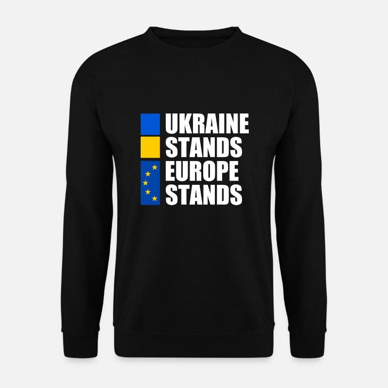 ukraine stands europe stands - Unisex Pullover - Schwarz