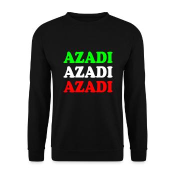 Azadi - Unisex Pullover - Schwarz - Vorne - Alina (178cm) & Michal (187cm)