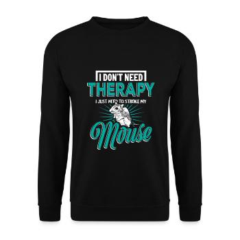 Mouse Mice Gift - Unisex Sweatshirt - black - Front - Alina (178cm) & Michal (187cm)