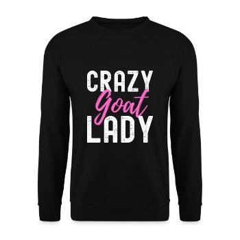 Ziege - Unisex Pullover - Schwarz - Vorne - Alina (178cm) & Michal (187cm)
