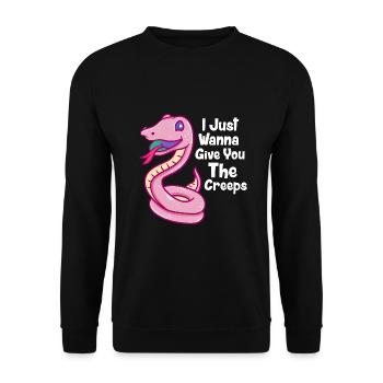 Pastel Goth Creepy Vibe - Unisex Pullover - Schwarz - Vorne - Alina (178cm) & Michal (187cm)