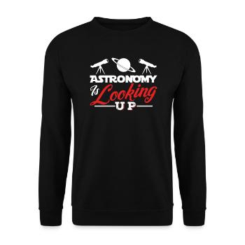 Astronomie Télescope Univers - Sweat-shirt Unisexe - noir - Devant - Alina (178cm) & Michal (187cm)