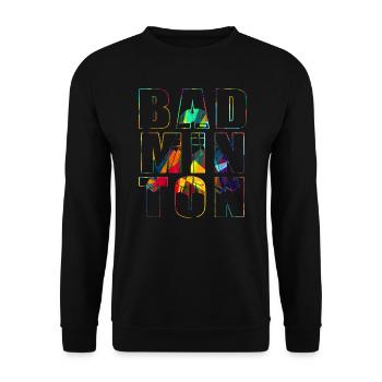 Badminton Federball - Unisex Sweatshirt - black - Front - Alina (178cm) & Michal (187cm)