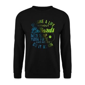 Pool Billiard Billard Spieler - Unisex Pullover - Schwarz - Vorne - Alina (178cm) & Michal (187cm)