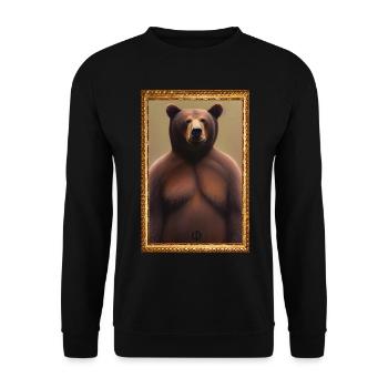 Old Bear - Unisex Sweatshirt - black - Front - Alina (178cm) & Michal (187cm)