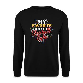 Lumières de Noël Hommes Garçons Lumières de Noël - Sweat-shirt Unisexe - noir - Devant - Alina (178cm) & Michal (187cm)