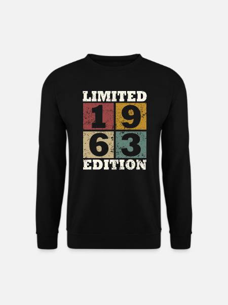 Vintage Cadeau 1963 Anniversaire Édition limitée - Sweat-shirt Unisexe - noir