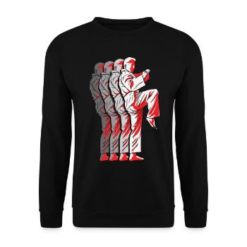 Koreanischer Kampfsport Taekwondo - Unisex Pullover - Schwarz - Vorne - Alina (178cm) & Michal (187cm)