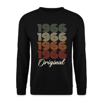 1966 Original Vintage Birthday Gift 1966 - Unisex Sweatshirt - black - Front - Alina (178cm) & Michal (187cm)