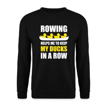 Aviron Rubberducks Aviron drôle - Sweat-shirt Unisexe - noir - Devant - Alina (178cm) & Michal (187cm)