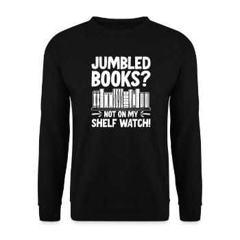 Assistant de bibliothèque drôle - Sweat-shirt Unisexe - noir - Devant - Alina (178cm) & Michal (187cm)
