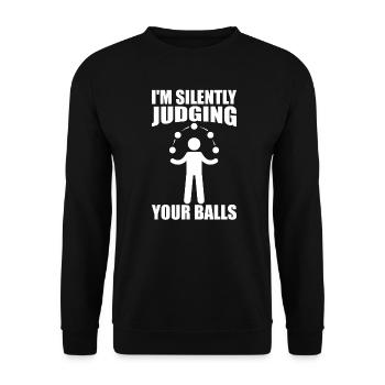Jongleur drôle - Sweat-shirt Unisexe - noir - Devant - Alina (178cm) & Michal (187cm)