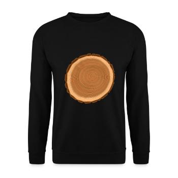 Wood - Unisex Sweatshirt - black - Front - Alina (178cm) & Michal (187cm)