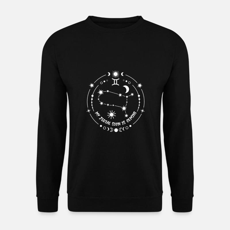 Zodiac sign Gemini - Unisex Sweatshirt - black