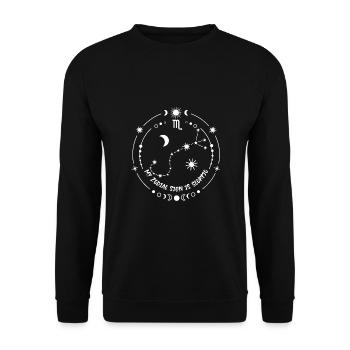 Beautiful zodiac sign Scorpio - Unisex Sweatshirt - black - Front - Alina (178cm) & Michal (187cm)