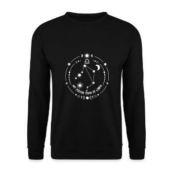 Zodiac sign Libra - Unisex Sweatshirt - black - Front - Alina (178cm) & Michal (187cm)