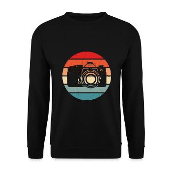 Fotograf Kamera Fotografieren - Unisex Pullover - Schwarz - Vorne - Alina (178cm) & Michal (187cm)