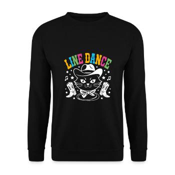 J’adore mon chat et la danse en ligne - Sweat-shirt Unisexe - noir - Devant - Alina (178cm) & Michal (187cm)