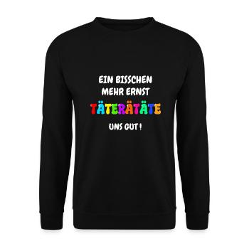 Carnaval Cologne Alaaf Helau Costume Carnaval Drôle - Sweat-shirt Unisexe - noir - Devant - Alina (178cm) & Michal (187cm)