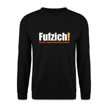 fufzisch 50 Jahre Geburtstag deutlich sprechen - Unisex Pullover - Schwarz - Vorne - Alina (178cm) & Michal (187cm)