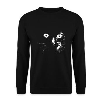 Cat Cats Cat Pet Love Gift Idea - Unisex Sweatshirt - black - Front - Alina (178cm) & Michal (187cm)