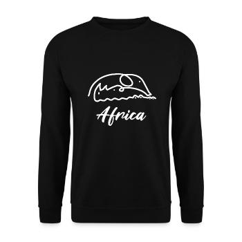 Afrika Elefant Nashorn Krokodil Safari Urlaub Wild - Unisex Pullover - Schwarz - Vorne - Alina (178cm) & Michal (187cm)