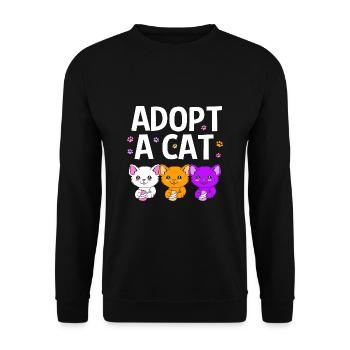 Cat Rescue Animal Rights Animal Rescue Animal Shelter - Unisex Sweatshirt - black - Front - Alina (178cm) & Michal (187cm)