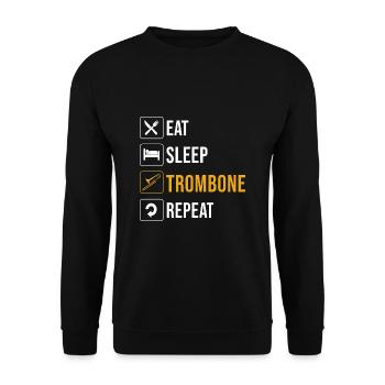 Posaune - Unisex Pullover - Schwarz - Vorne - Alina (178cm) & Michal (187cm)