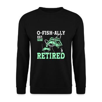 Retirement 2025 Pensioner Pension Pensioner - Unisex Sweatshirt - black - Front - Alina (178cm) & Michal (187cm)