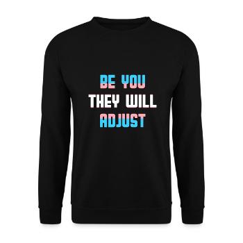 Soyez vous, ils ajusteront la fierté trans transgenre - Sweat-shirt Unisexe - noir - Devant - Alina (178cm) & Michal (187cm)