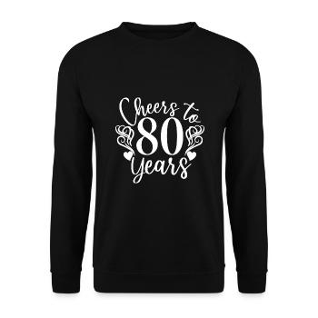 Vive le 80e anniversaire de ses 80 ans - Sweat-shirt Unisexe - noir - Devant - Alina (178cm) & Michal (187cm)
