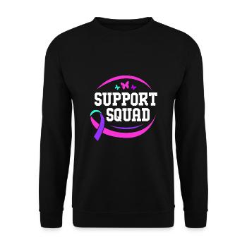 Thyroid cancer Thyroid cancer - Unisex Sweatshirt - black - Front - Alina (178cm) & Michal (187cm)