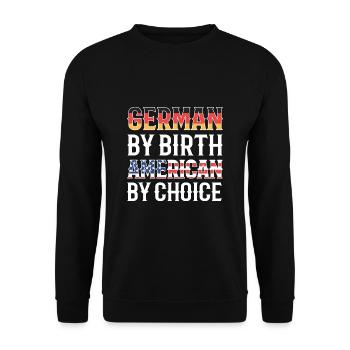 Américain Allemand - Sweat-shirt Unisexe - noir - Devant - Alina (178cm) & Michal (187cm)