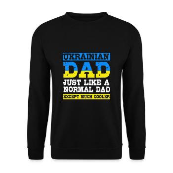 Ukraine Father Father's Day Gift Dad - Unisex Sweatshirt - black - Front - Alina (178cm) & Michal (187cm)