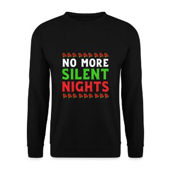Weihnachten Gender Reveal Neugeborenes Babysprüche - Unisex Pullover - Schwarz - Vorne - Alina (178cm) & Michal (187cm)