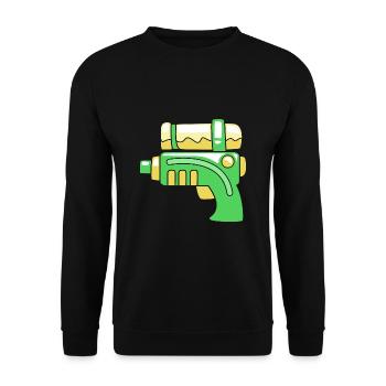 Wasserpistole - Unisex Pullover - Schwarz - Vorne - Alina (178cm) & Michal (187cm)
