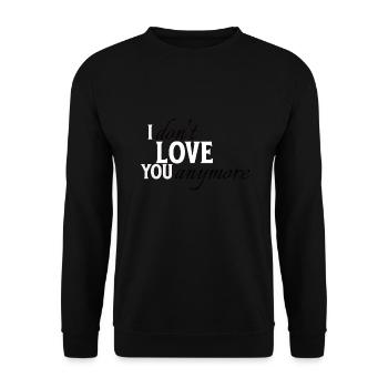I don't love you anymore (schwarz / weiß) - Unisex Pullover - Schwarz - Vorne - Alina (178cm) & Michal (187cm)